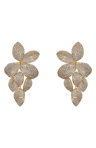 Nina floral shop pave earrings