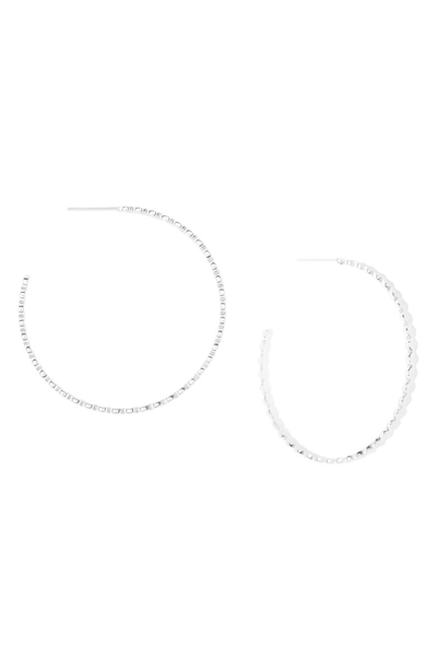 Shop Gorjana Chloe Hoop Earrings In Silver