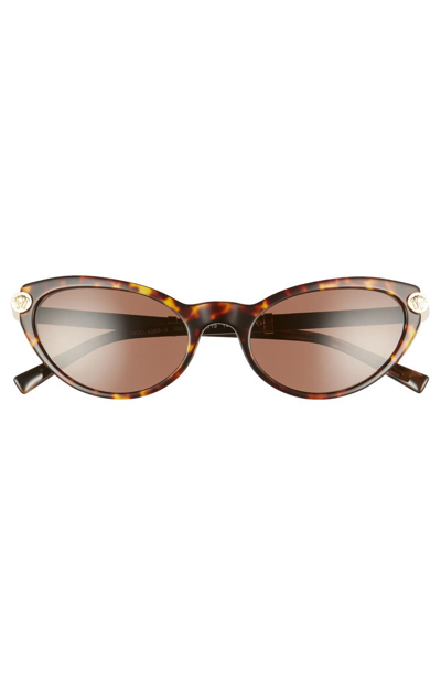 Shop Versace 54mm Cat Eye Sunglasses - Brown