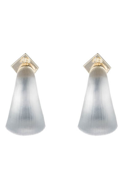 Shop Alexis Bittar Huggie Hoop Earrings In Silver