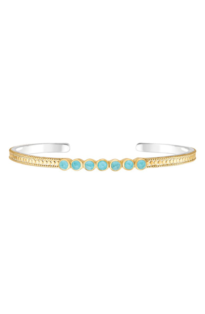 Shop Anna Beck Multi Stone Stacking Cuff In Gold/ Turquoise