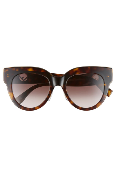 Shop Fendi 51mm Sunglasses - Dark Havana