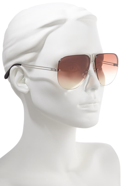 Shop Givenchy 64mm Oversize Aviator Sunglasses In Palladium/ Copper