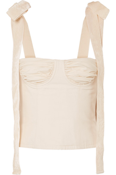 cream bustier top