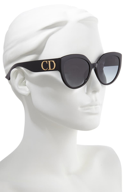 Shop Dior 56mm Special Fit Cat Eye Sunglasses In Black