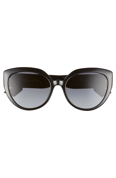 Shop Dior 56mm Special Fit Cat Eye Sunglasses In Black