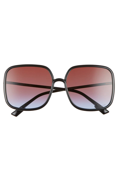Shop Dior Stellair 59mm Square Sunglasses In Black