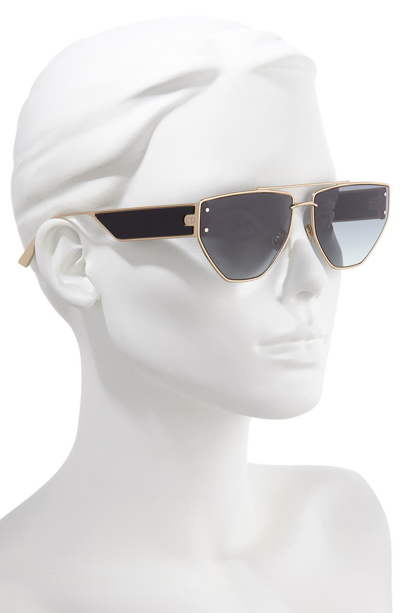 Shop Dior Clan 2 61mm Aviator Sunglasses - Gold/ Black Gradient