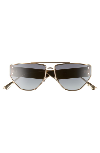 Shop Dior Clan 2 61mm Aviator Sunglasses - Gold/ Black Gradient