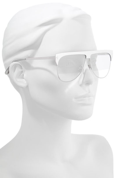 Shop Tom Ford Winter 62mm Rectangular Sunglasses In Rhodium/ Grey/ Clear W Silver