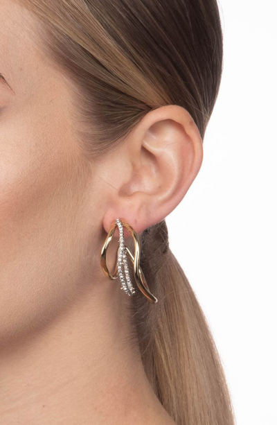 Shop Alexis Bittar Orbit Wavy Hoop Earrings In Mixed Metal