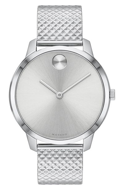 Shop Movado Bold Mesh Strap Watch, 42mm In Silver