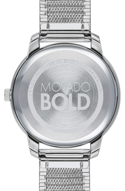 Shop Movado Bold Mesh Strap Watch, 42mm In Silver