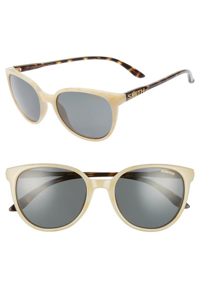 Shop Smith Cheetah 54mm Chromapop(tm) Polarized Round Sunglasses In Ivory Tortoise