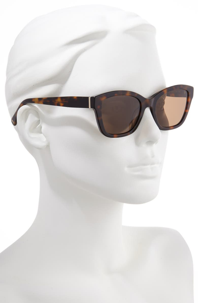 Shop Longchamp Heritage 53mm Polarized Square Sunglasses In Havana