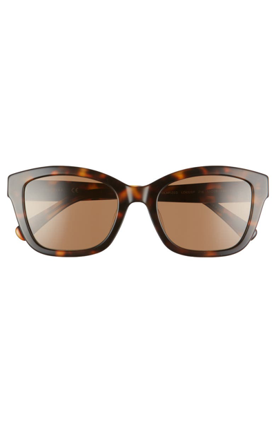 Shop Longchamp Heritage 53mm Polarized Square Sunglasses In Havana