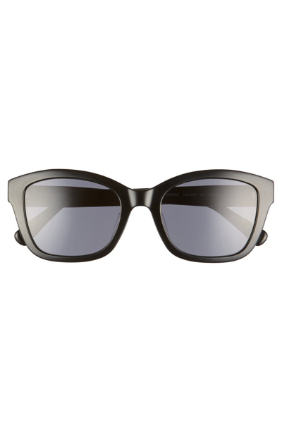 Shop Longchamp Heritage 53mm Polarized Square Sunglasses - Black