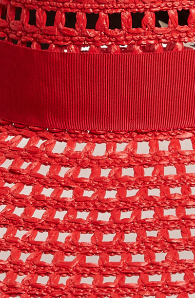 Shop Eugenia Kim Sunny Woven Wide Brim Hat In Red