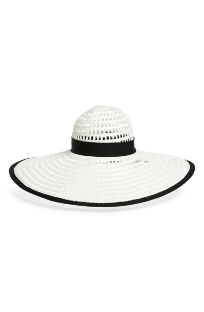 Shop Eugenia Kim Sunny Woven Wide Brim Hat - White
