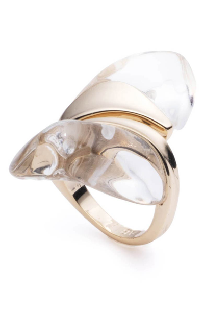Shop Alexis Bittar Liquid Lucite Sculptural Ring In Clear