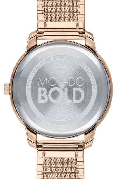 Shop Movado Bold Mesh Strap Watch, 42mm In Carnation Gold