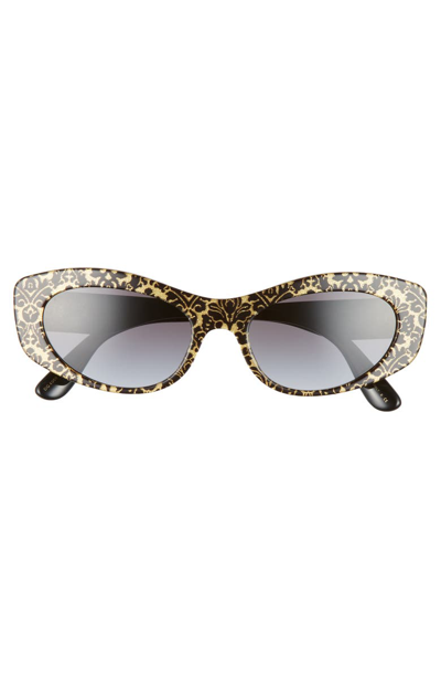 Shop Dolce & Gabbana 53mm Cat Eye Sunglasses In Brown Tortoise