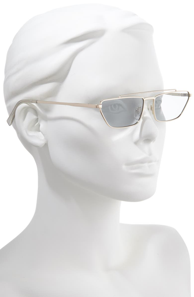 Shop Le Specs Electricool 57mm Polarized Cat Eye Aviator Sunglasses - Gold/ Grey Tint
