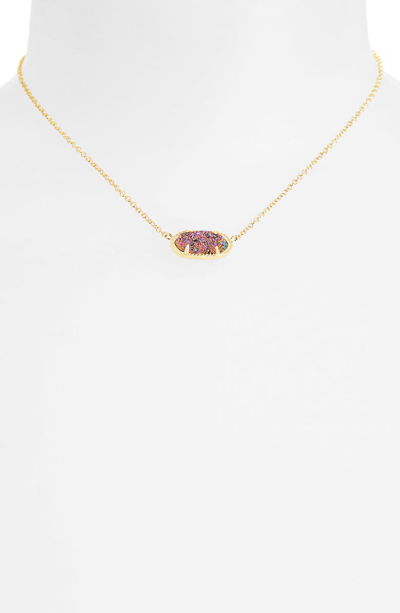 Shop Kendra Scott Elisa Pendant Necklace In Multi Drusy/ Gold