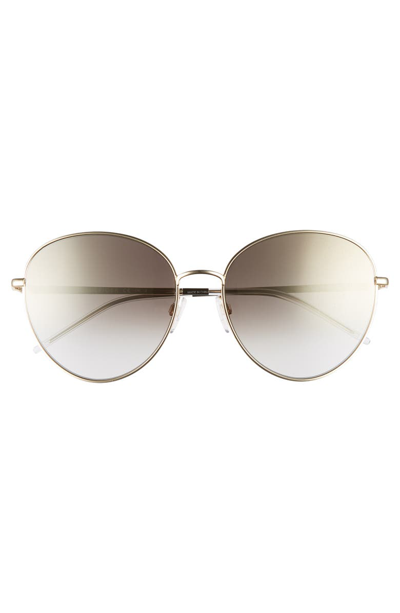 Shop Tommy Hilfiger 58mm Round Sunglasses In Gold/ Black