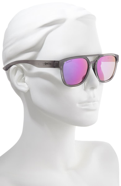 Shop Smith Agency 54mm Chromapop(tm) Mirrored Sunglasses In Grey Cloud/ Purple