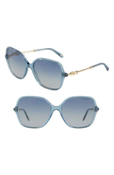 Shop Tiffany & Co Tiffany 57mm Sunglasses - Blue Gradient