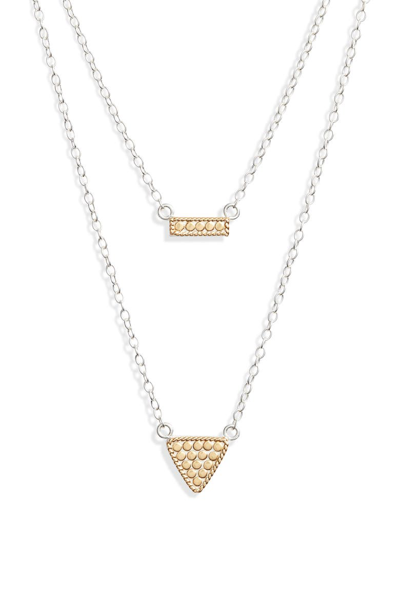 Shop Anna Beck Multistrand Necklace In Gold/ Silver