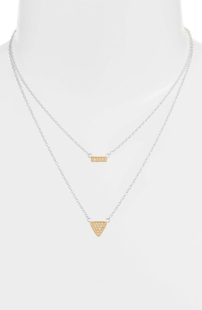 Shop Anna Beck Multistrand Necklace In Gold/ Silver