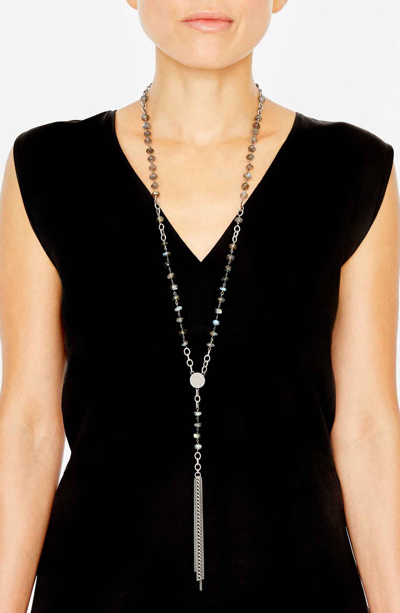 Shop Sheryl Lowe Labradorite & Diamond Y-necklace