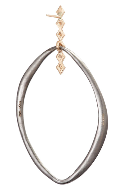 Shop Armenta New World Crivelli Diamond Hoop Earrings In Gold/ Silver