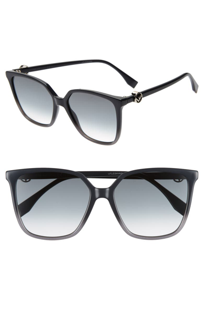 Shop Fendi 57mm Sunglasses In Grey