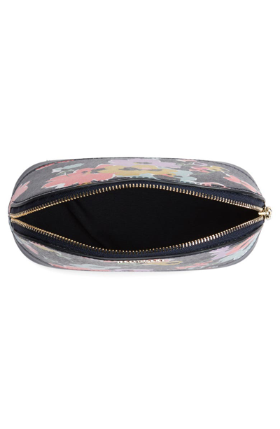 Shop Kate Spade Sylvia Wildflower Faux Leather Cosmetics Case In Navy Multi