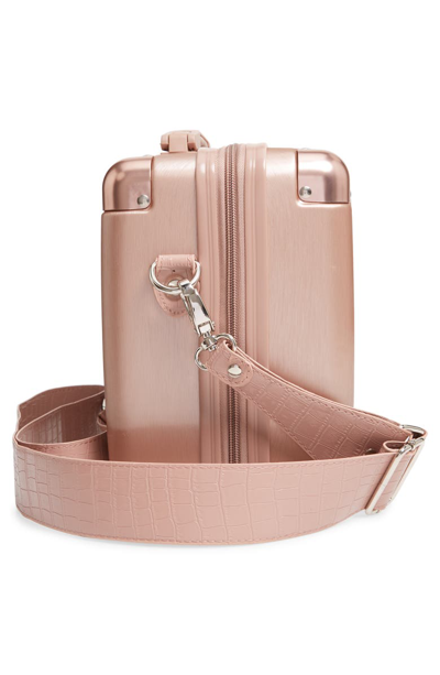 Shop Calpak Hard Side Cosmetics Case In Rose Gold