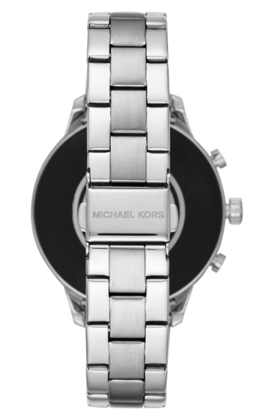 Shop Michael Kors Michael  Access Runway Smart Bracelet Watch, 41mm In Silver