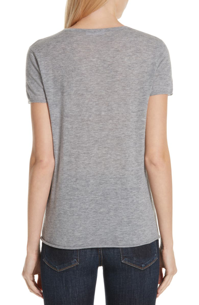 Shop Majestic Cashmere Tee In Gris Chin Clair