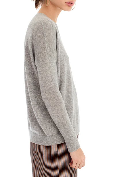 Shop Jcrew V-neck Boyfriend Cashmere Sweater In Heather Grey