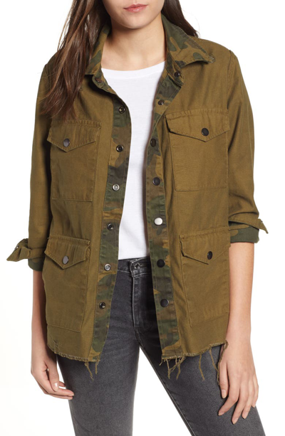 Shop Blanknyc Reversible Camouflage Denim Jacket In Army Brat