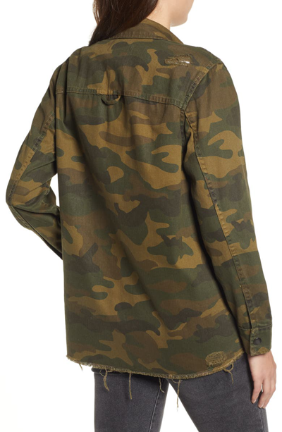 Shop Blanknyc Reversible Camouflage Denim Jacket In Army Brat