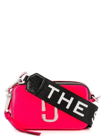 Shop Marc Jacobs Fluorescent Logo Strap Camera Bag In Pink