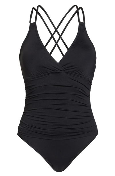 Shop La Blanca Island One-piece Underwire Swimsuit In Black