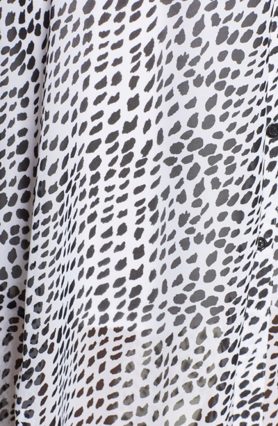 Shop Julia Jordan Animal Print Handkerchief Hem Midi Dress In Ivory/ Black