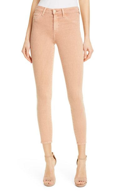 Shop L Agence High Waist Skinny Ankle Jeans In Terracotta