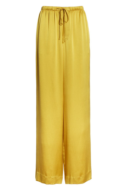 Shop Vince Silk Pajama Pants In Limonata