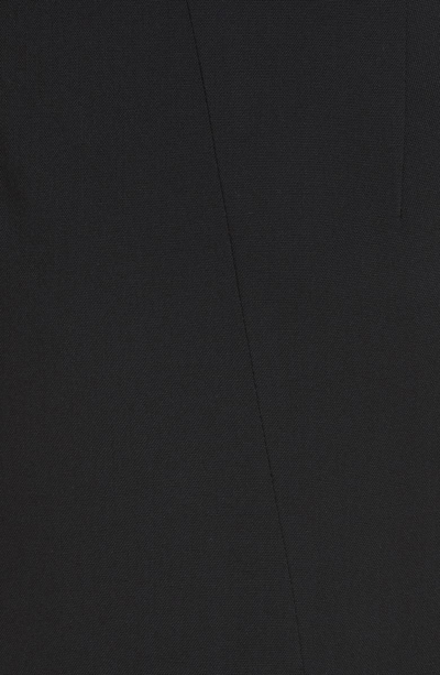 Shop Altuzarra Button Detail Slit Stretch Wool Pencil Skirt In Black