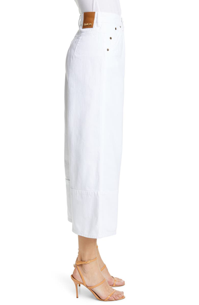 Shop Jacquemus Prago Wide Leg Crop Jeans In White